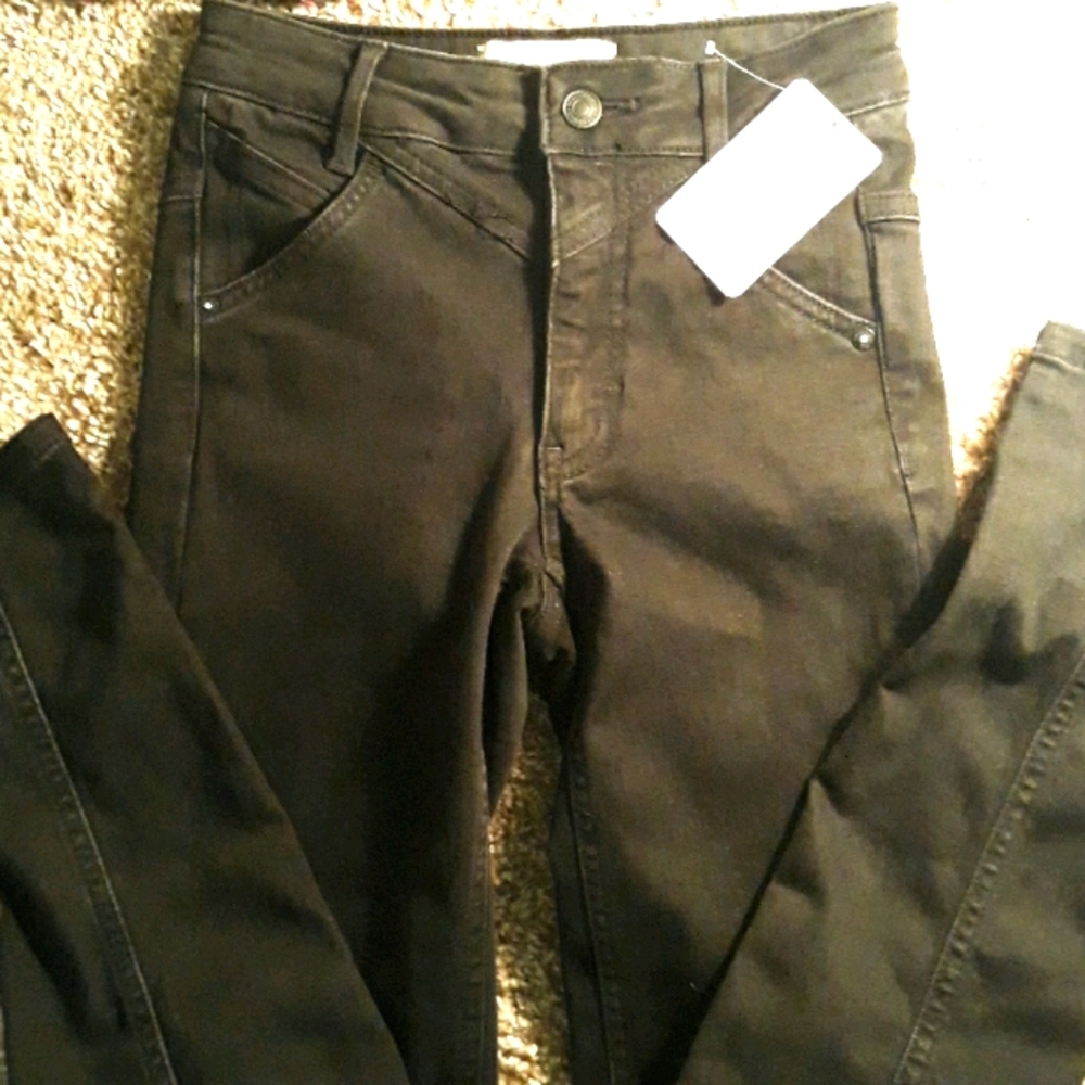 FREE PEOPLE High Waisted Free People Black Denim